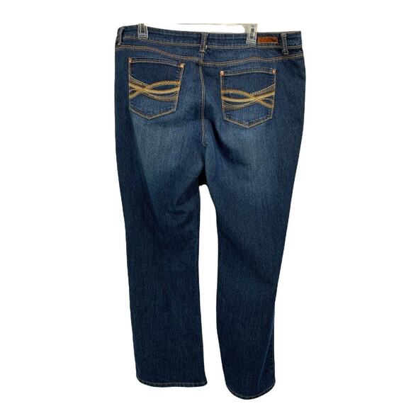 LEI Ashley Low Rise Slim Boot Womens Plus Jeans Size W40 x L30 Dark Wash Blue - Picture 1 of 8